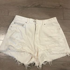 White Garage Shorts